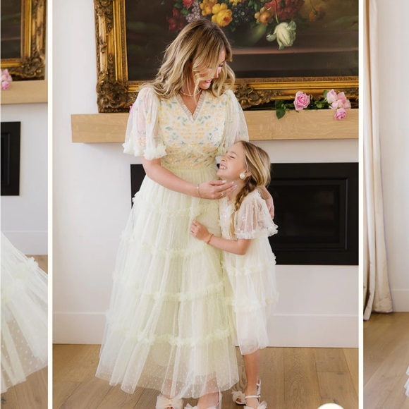 Ivy City Co ANNALISE DRESS IN LIGHT YELLOW - LARGE - Picture 3 of 6